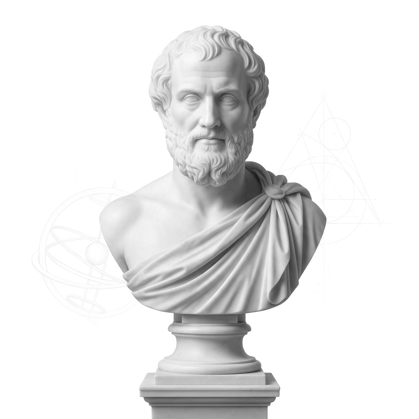Busto de Aristóteles em mármore